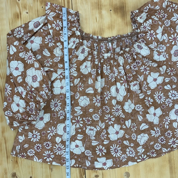 Free People Miss Daisy Floral Ruffle Top Sz M - Picture 13 of 14
